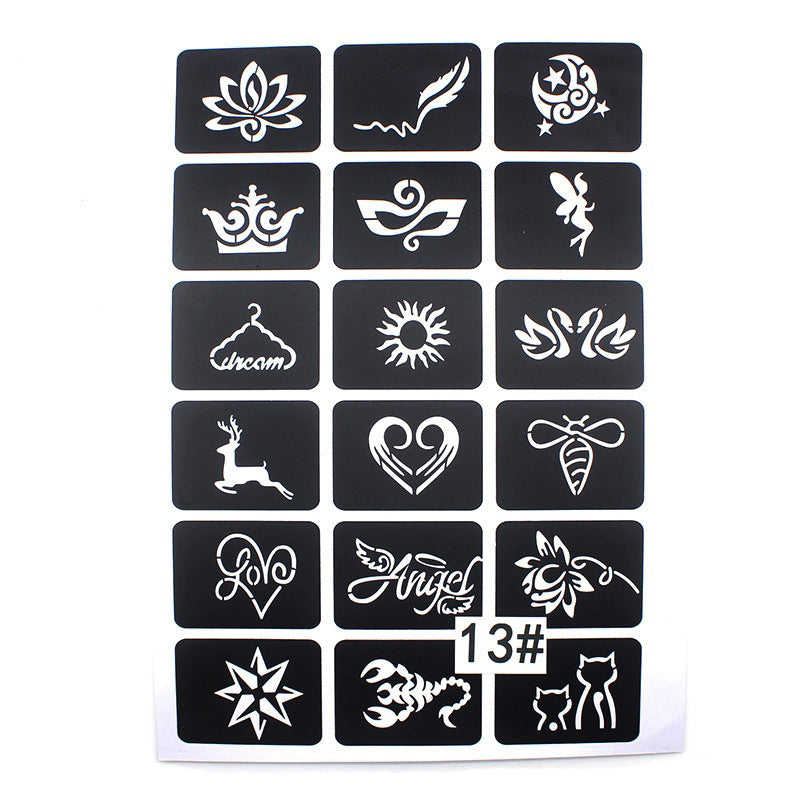 Hollow Tattoo Mold Women's Spray Paint