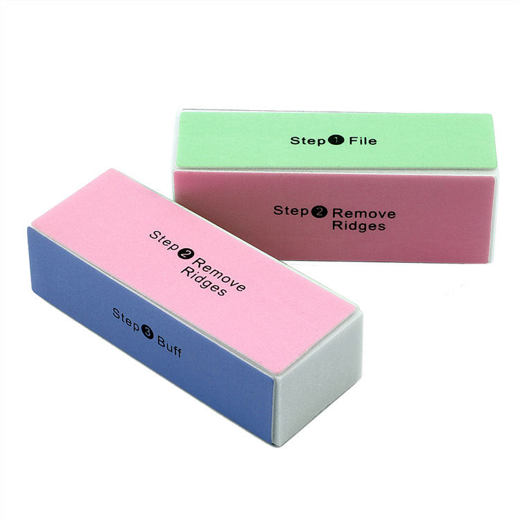 Nail four-sided sponge polishing block