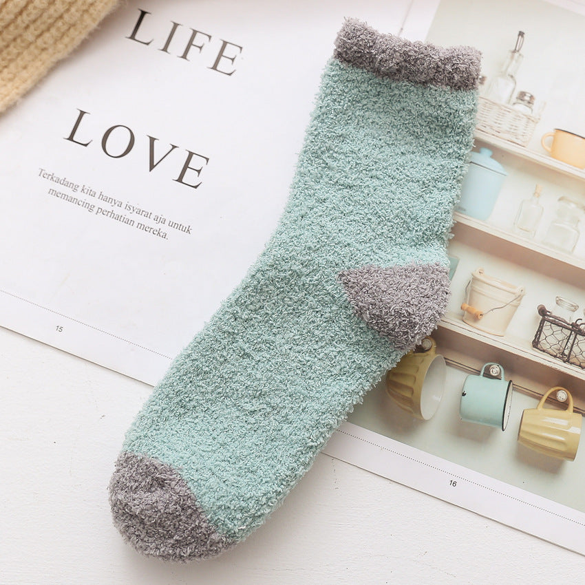 Half fleece home socks