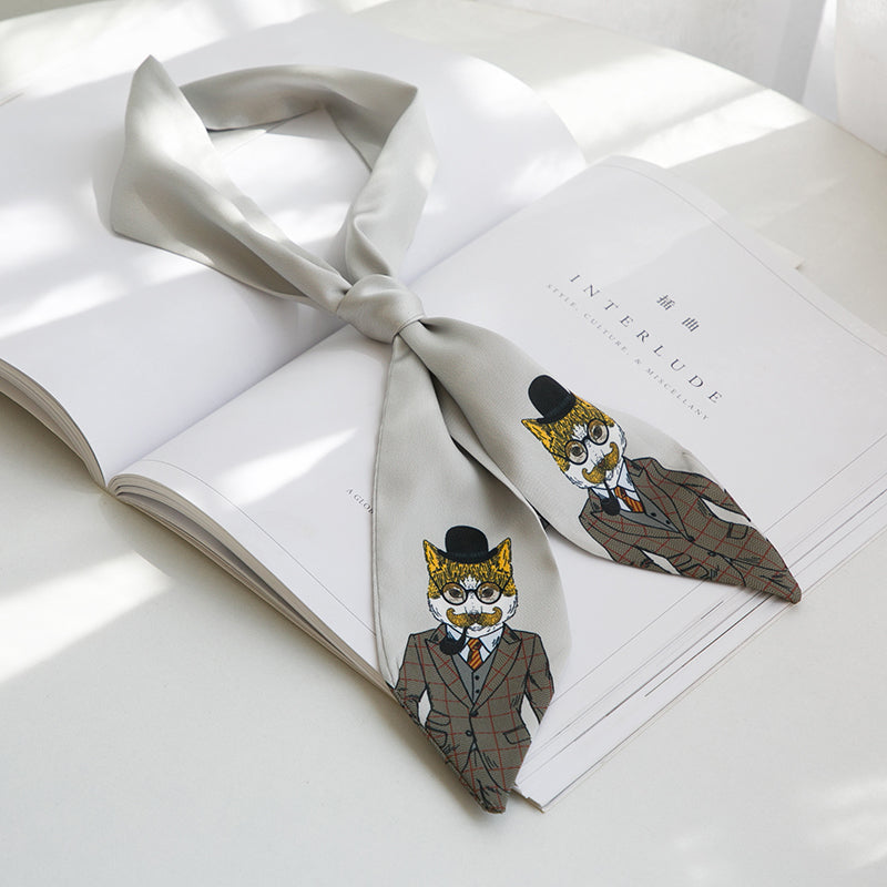 New Style Decoration Mr. Animal Small Skinny Scarf Neck Tie
