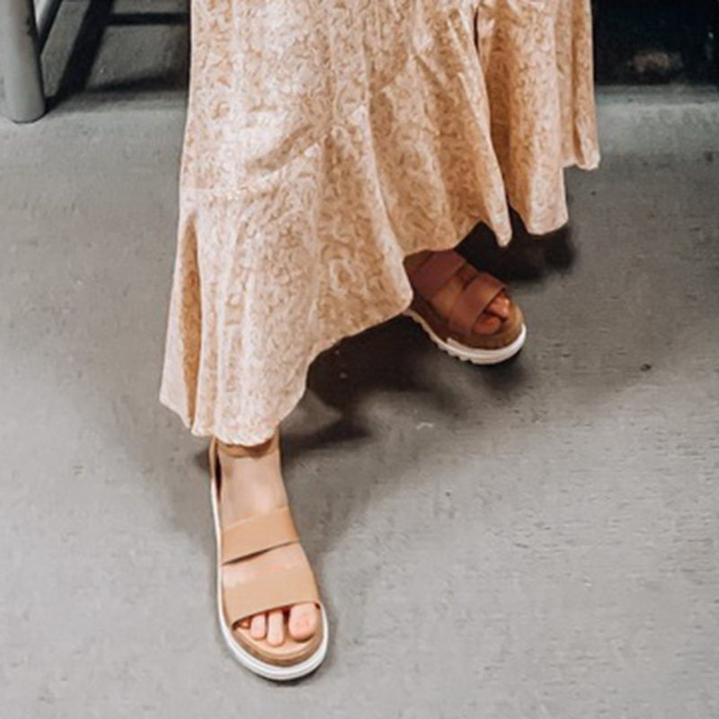 Women's thick-soled hemp rope straw sandals