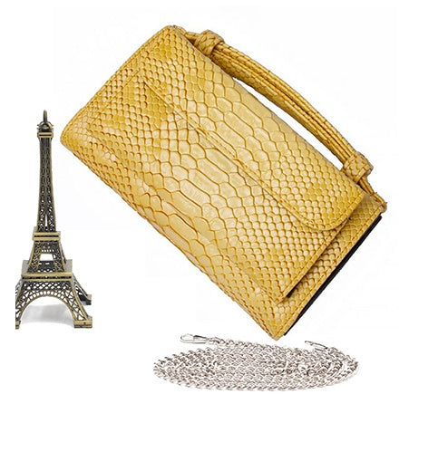 New snake pattern clutch bag handbag chain shoulder Messenger bag wallet ladies long section