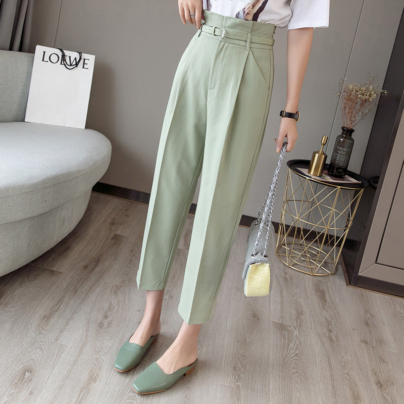 Flower Bud High Waist Cropped Feet Pants