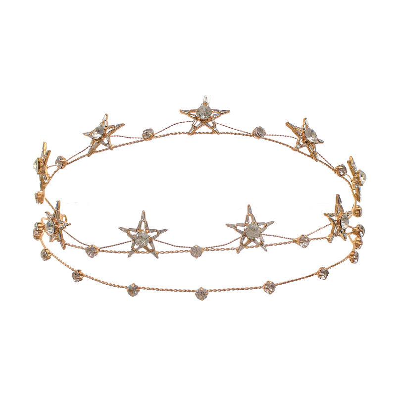 Bridal Headwear Multi-layer Five-pointed Star Hair Band