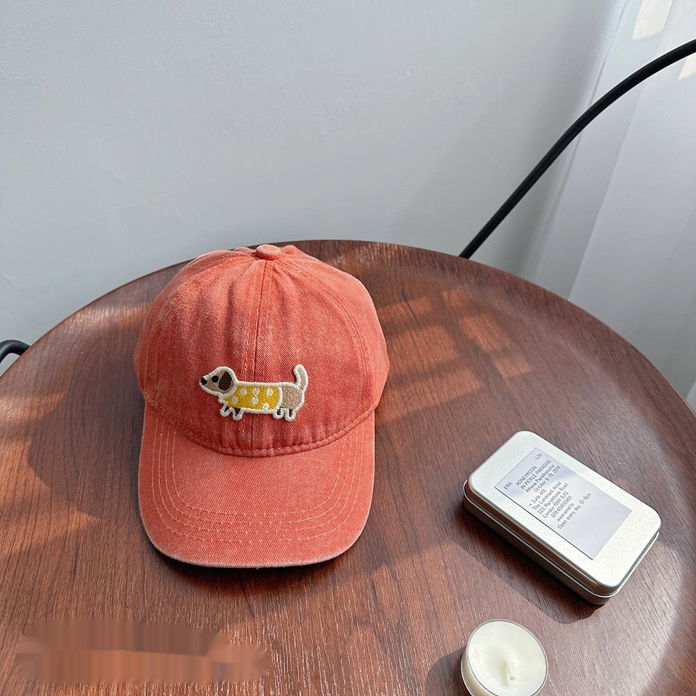Washed Distressed Baseball Cap For Women