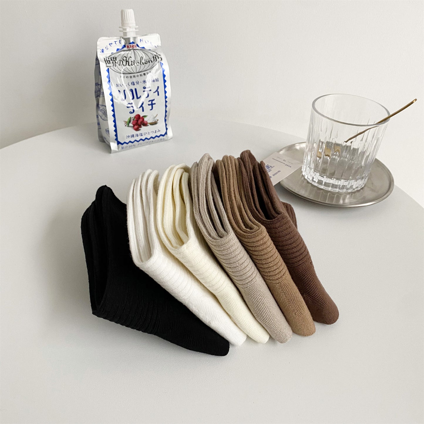 Women's Solid Color Cute Japanese Socks