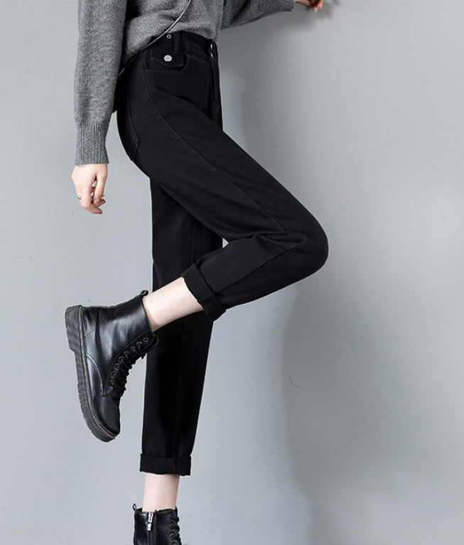 Straight Loose High Waist Slimming Radish Daddy Female Pants