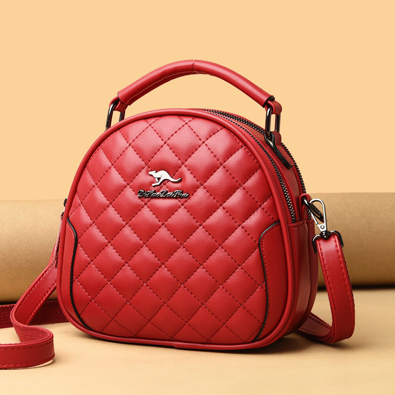 Alsidig skuldertaske Ins Net Rød Diamant Crossbody