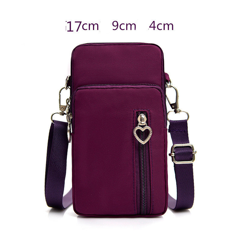 Crossbody Hanging Neck Mobile Phone Cloth Bag Portable Mini Bag