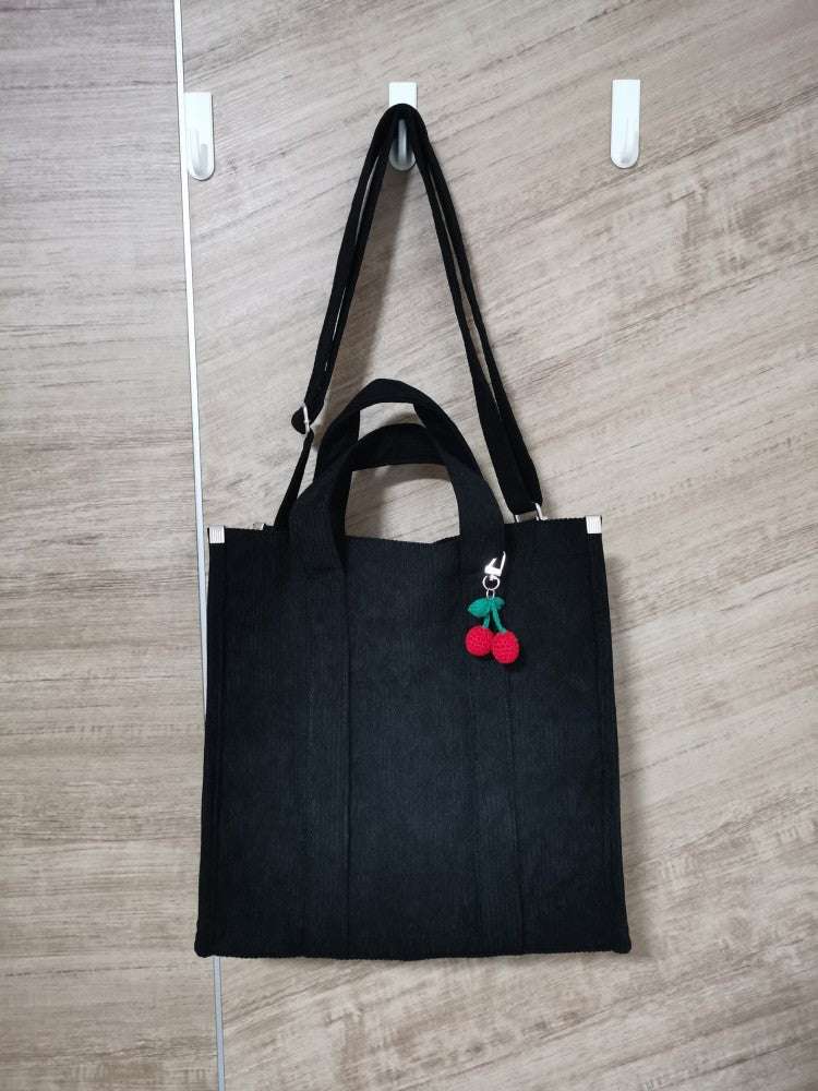 Cherry Corduroy Clutch