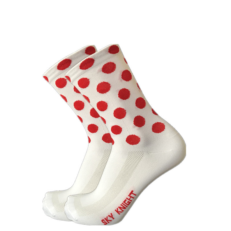 Outdoor Sports Pure Round Wave Point Cycling Socks