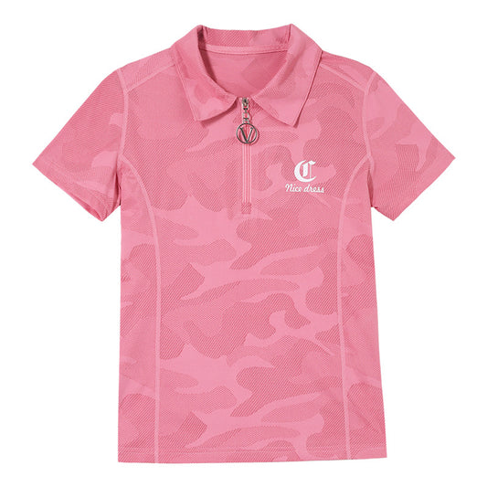 Ice Silk Quick-drying Lapel Short Sleeve Lightweight Breathable Outdoor Running Sportswear