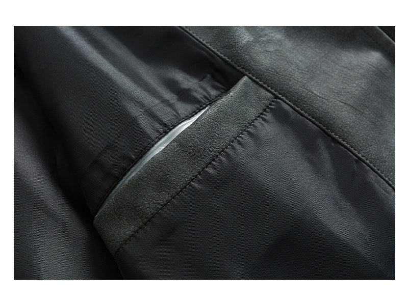 Men's Short Casual Leather Clothing Jacket