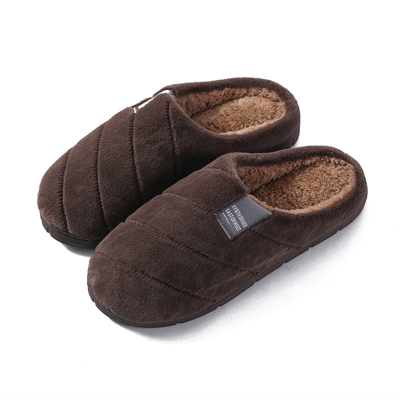 Cute non-slip thick-soled warm home cotton slippers