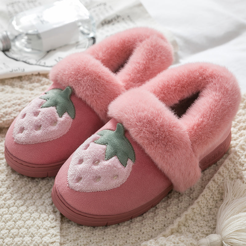 Home winter cute bag with cotton slippers