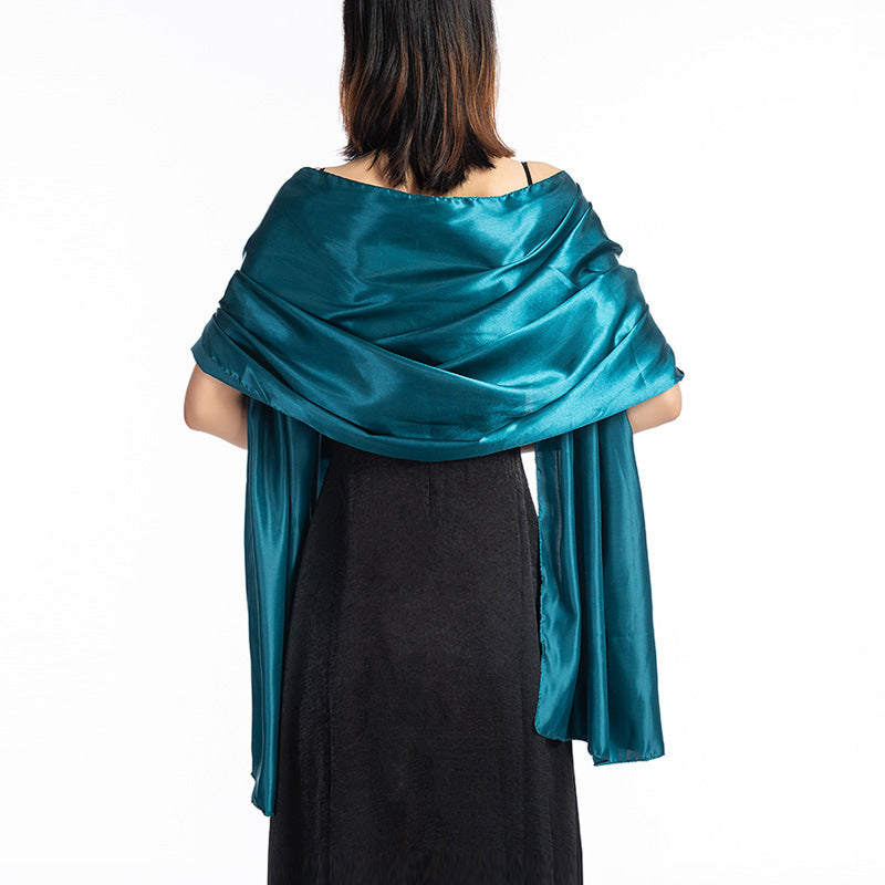 Evening Gown Shawl Wedding Cheongsam Satin Solid Color