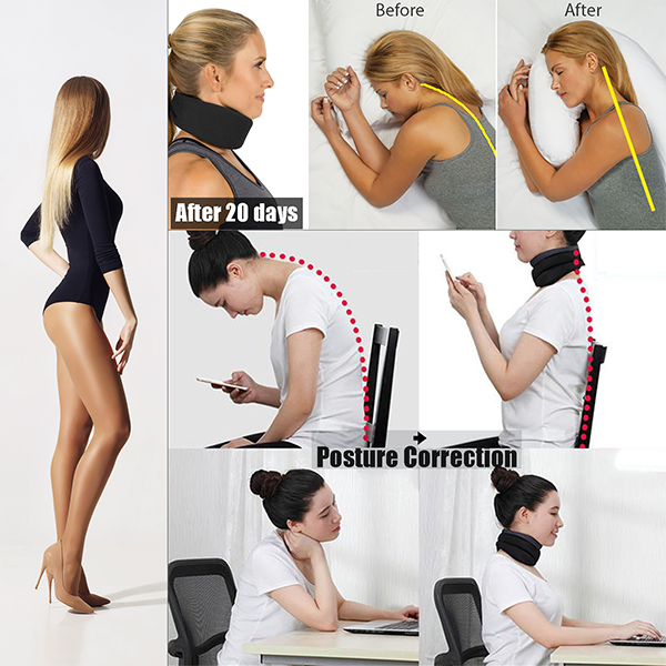 Cervical Spine Heat Neck Belt Household Light Thermal Protection Cervical Collar Hot Stone Magnet Neck Support