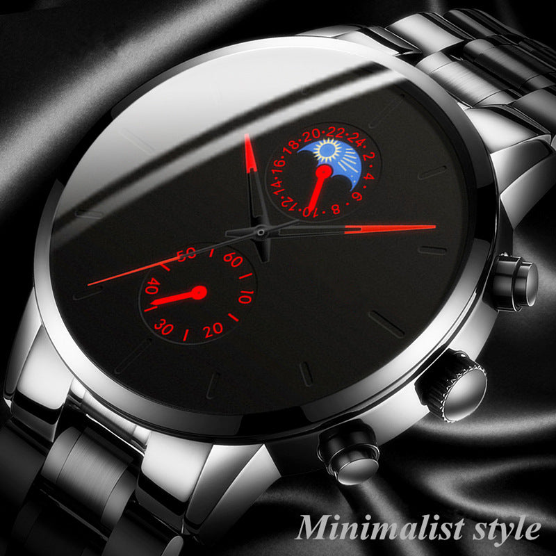 Fashion stainless steel watch with quartz