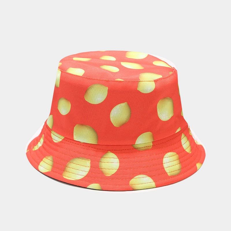 Fruit Pattern Bucket Hat Men And Women Outdoor Casual Sun Hat
