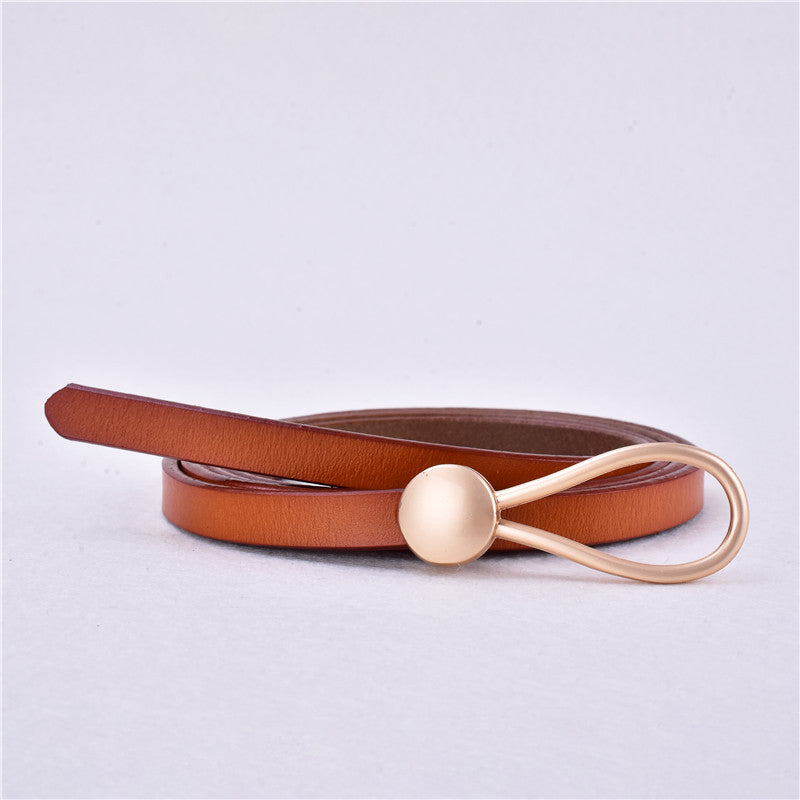 Women's Fashion Simple Leather Decorative Belt