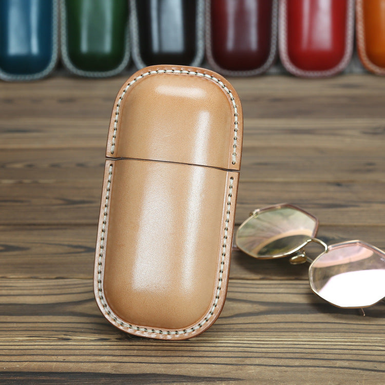 New Retro Hand Vegetable Tanningc Creative Capsule Portable Genuine Leather Storage Box