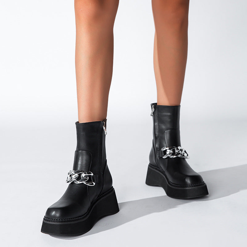 British Style Mid-tube Motorcycle Boots
