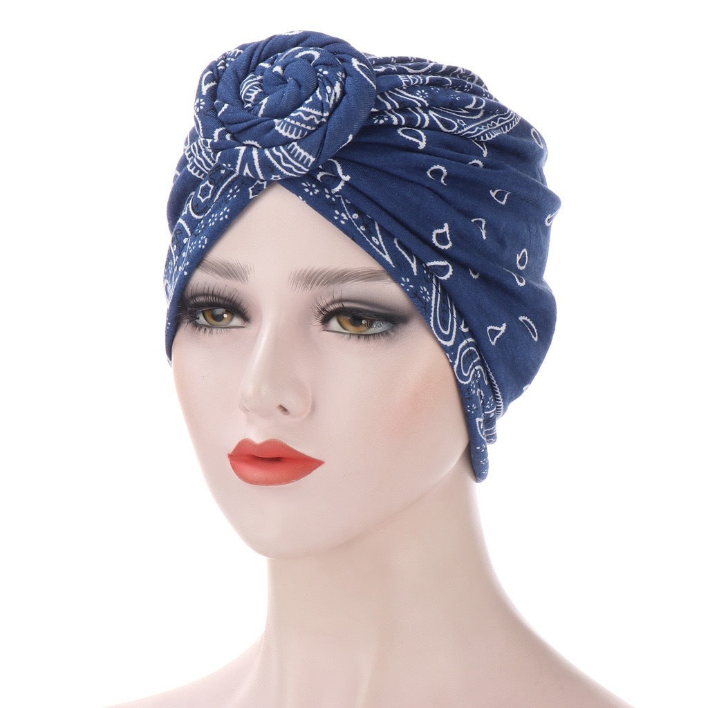 Snail Spiral Bandana Multicolor Small Hat