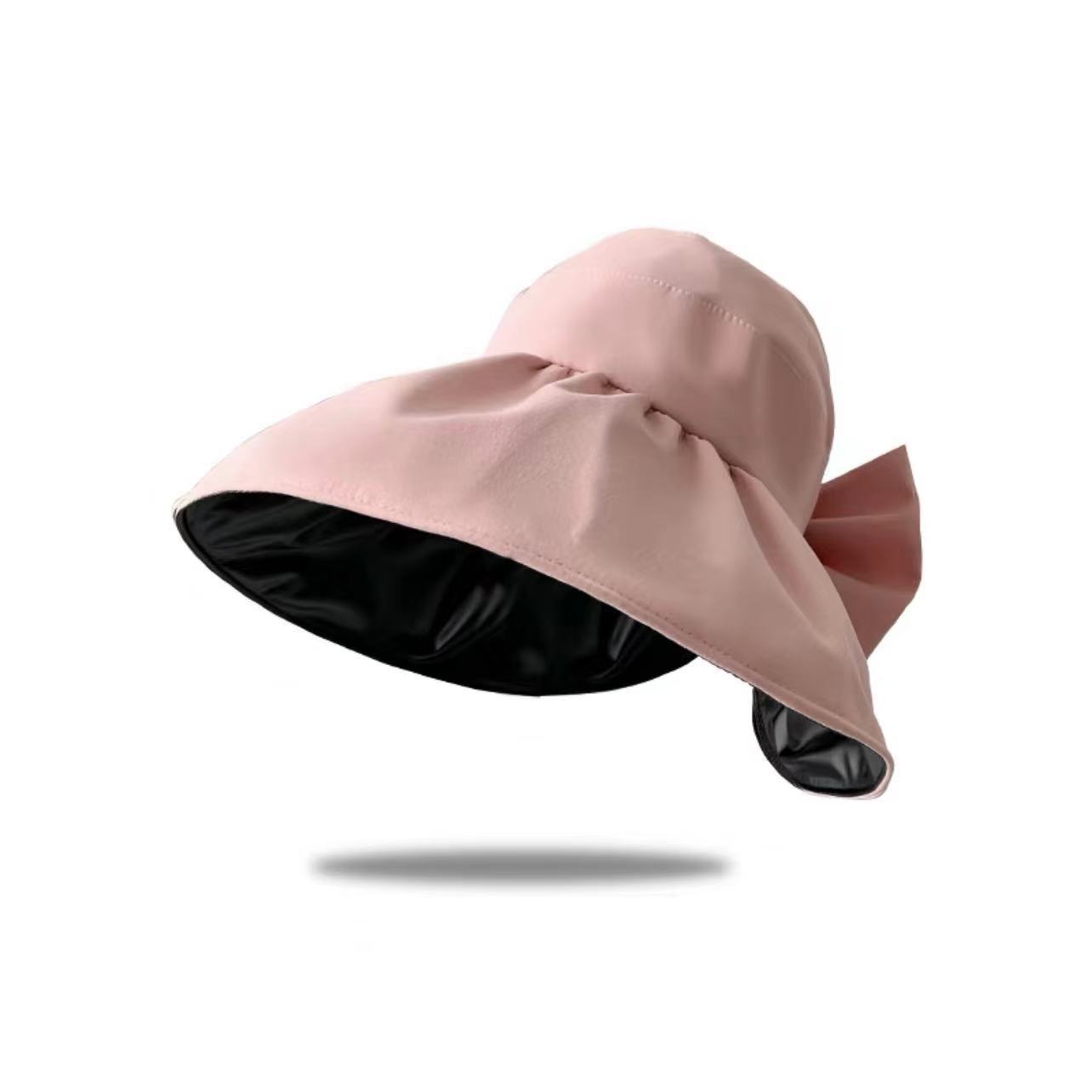 Bow Air Top Bucket Hat Vinyl Sun Protective Sunshade