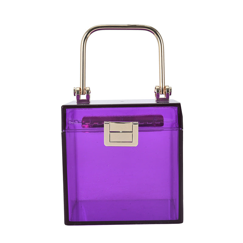 Transparent Box Personality Creative Ins Net Red Wild Chain Messenger Jelly Bag
