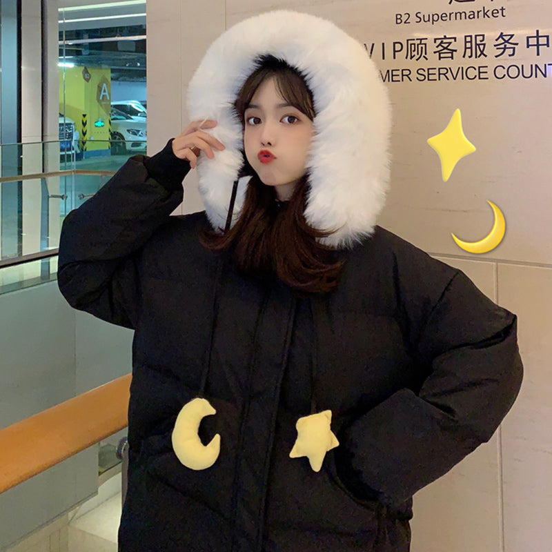 Junior High School Cute Girl's Winter Down Padded Jacket
