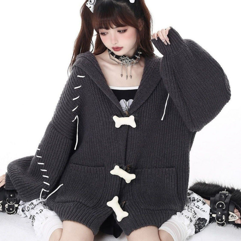 Fall Winter Hooded Thick Sweater