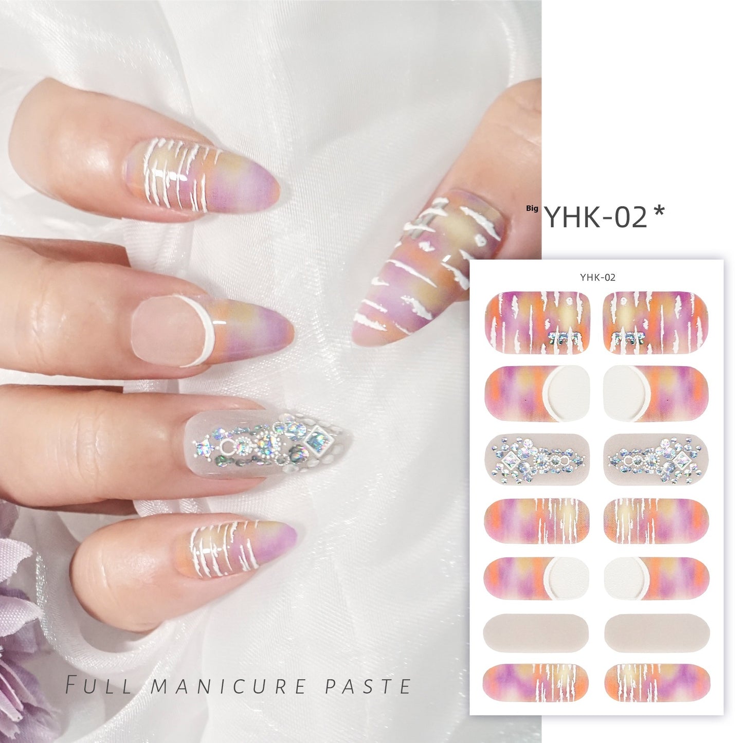 Spring Three-dimensional Relief Nail Stickers 3D Baking-free Waterproof Wholesale