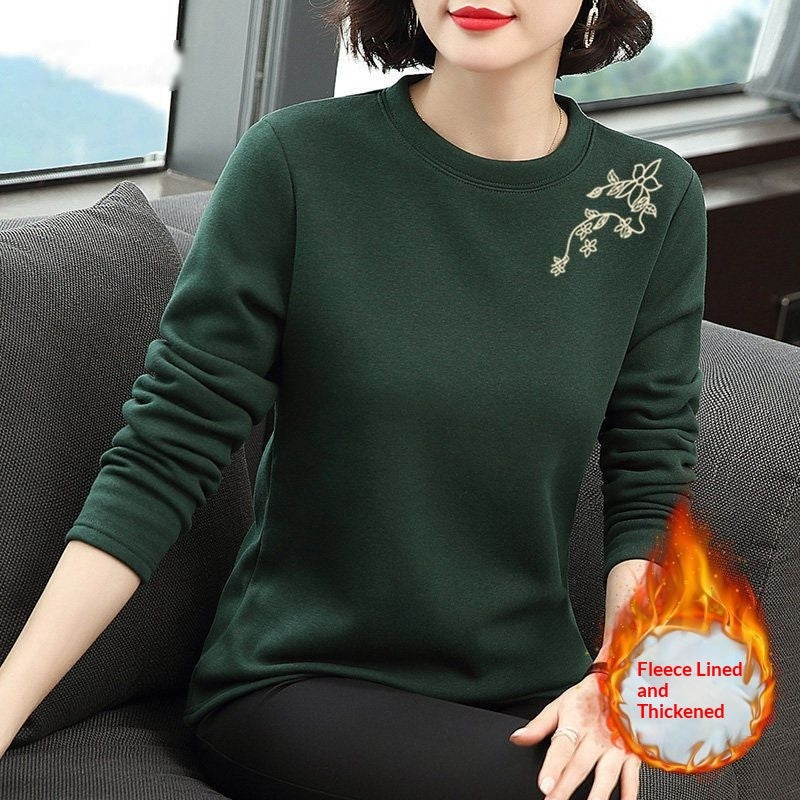 Womens Fashion Plus-Size Slim-Fit Long-Sleeve Sweater