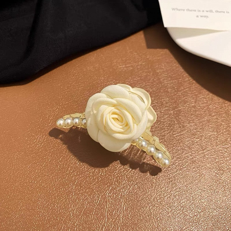 New Small Fragrant Wind Camellia Temperament Back Of The Head To Grab The Clip