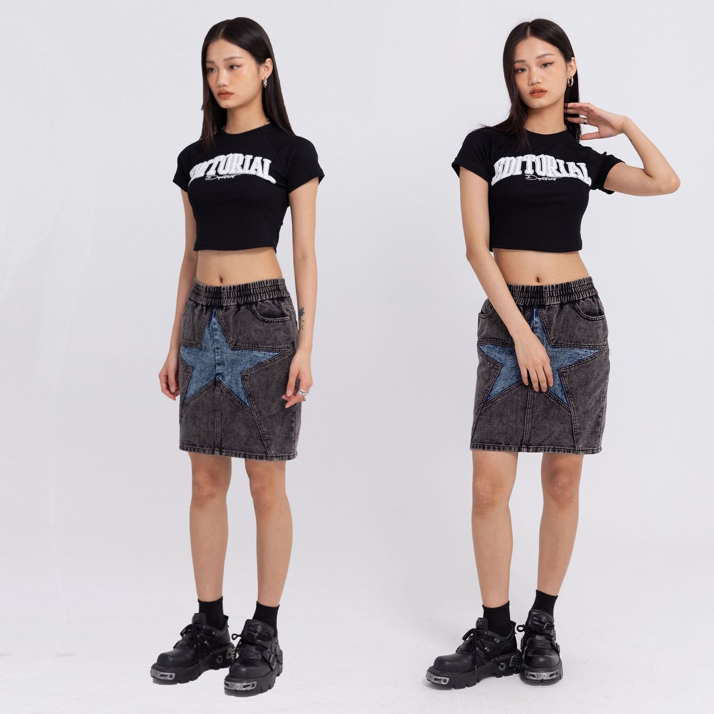 Tidy Retro Cotton Washing Skirt Girl