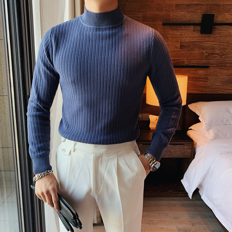 Fashion Collar Solid Color Sweater Sweater