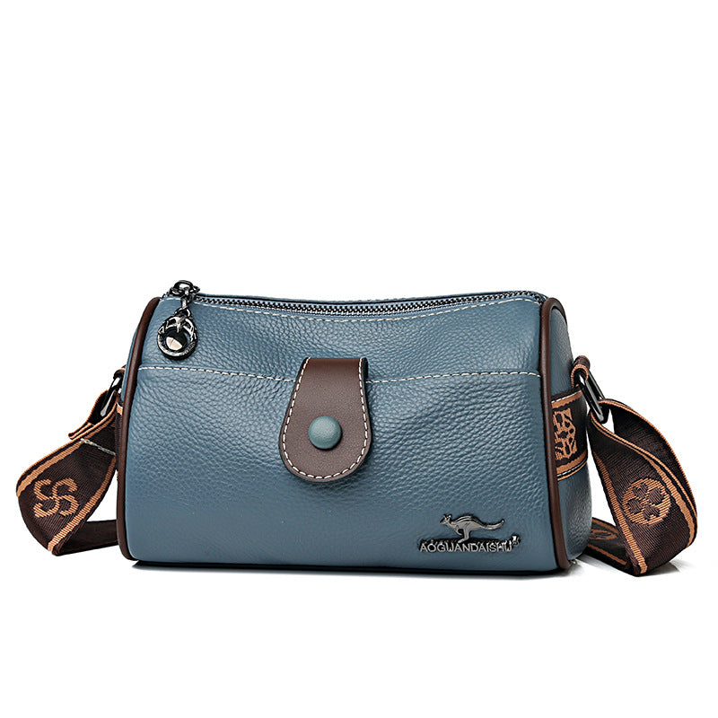 Retro Minimalist Crossbody-taske i læder til kvinder
