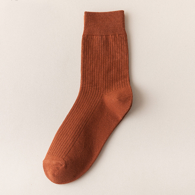 Solid Color Vertical Stripe Deodorant Business Stockings