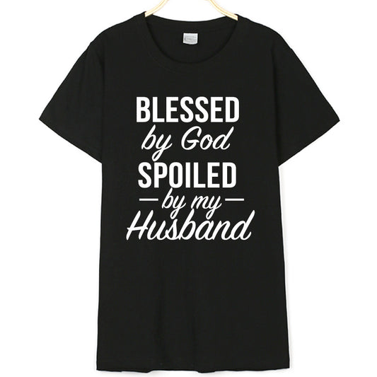 English Letters European And American Street Style Short Sleeve