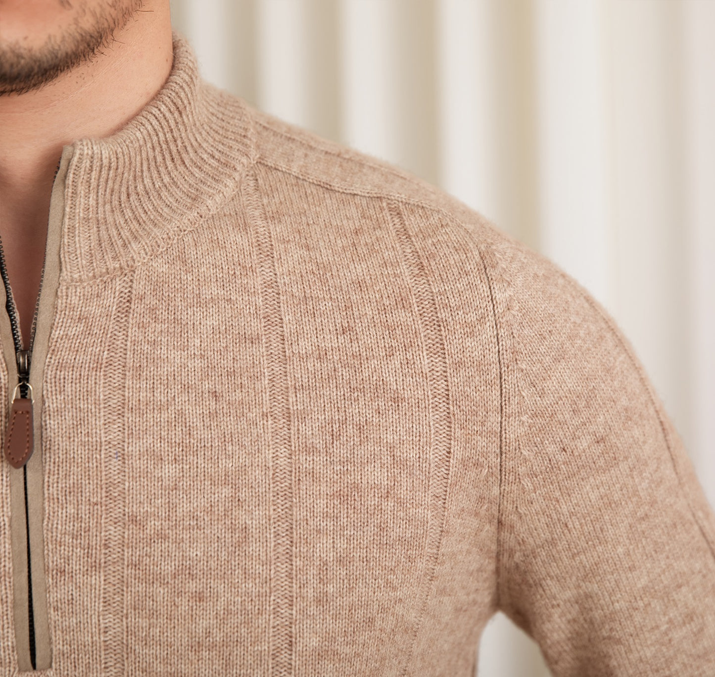 Warm Stand-up Collar Slim-fit Long-sleeved Sweater Retro Easy Matching