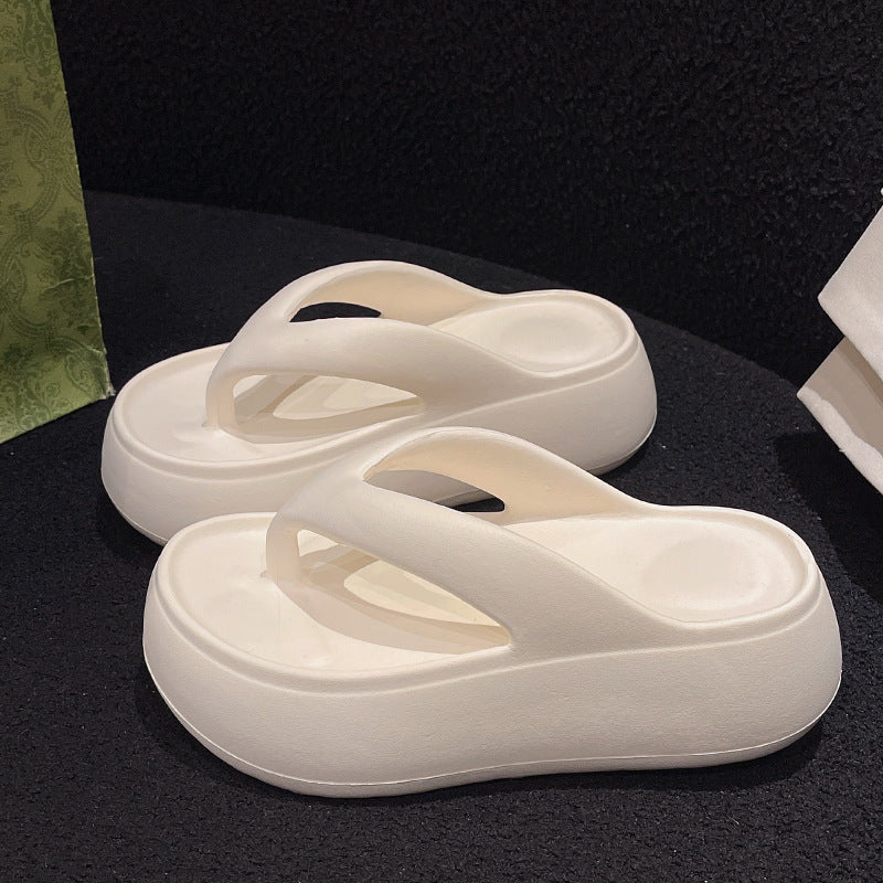 Women's Thick-soled Flip-flops Summer Height Increasing Slippers