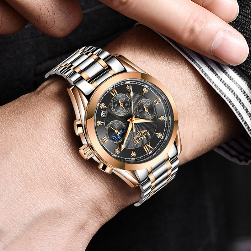 Men's Business Watch Waterproof Watch Stainless Steel Strap