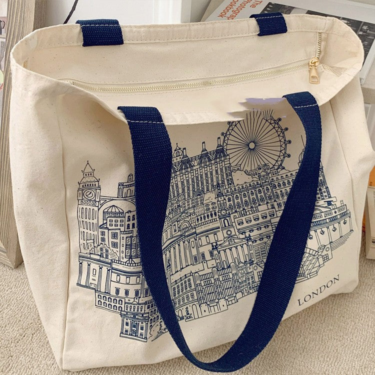Literary Retro Canvas Bag Women's Shoulder
