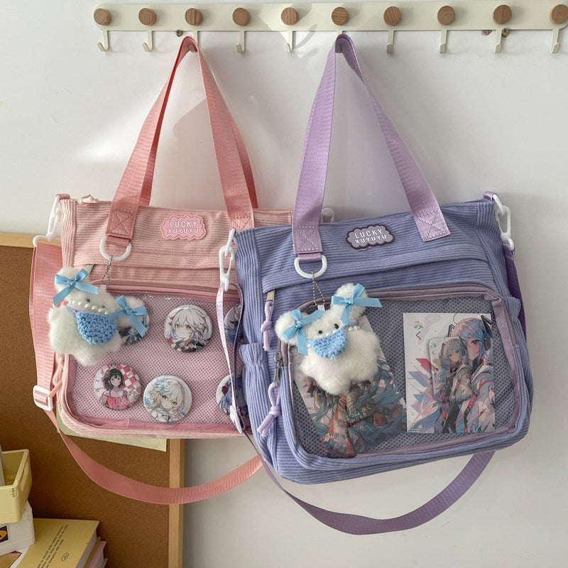 Crossbody Large Capacity Two-dimensional Student Party Bar Bag Japanese Transparent