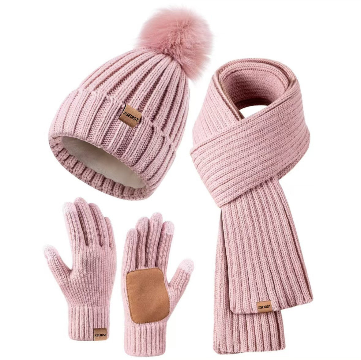 Men's And Women's Knitted Hat Scarf Gloves 9-color