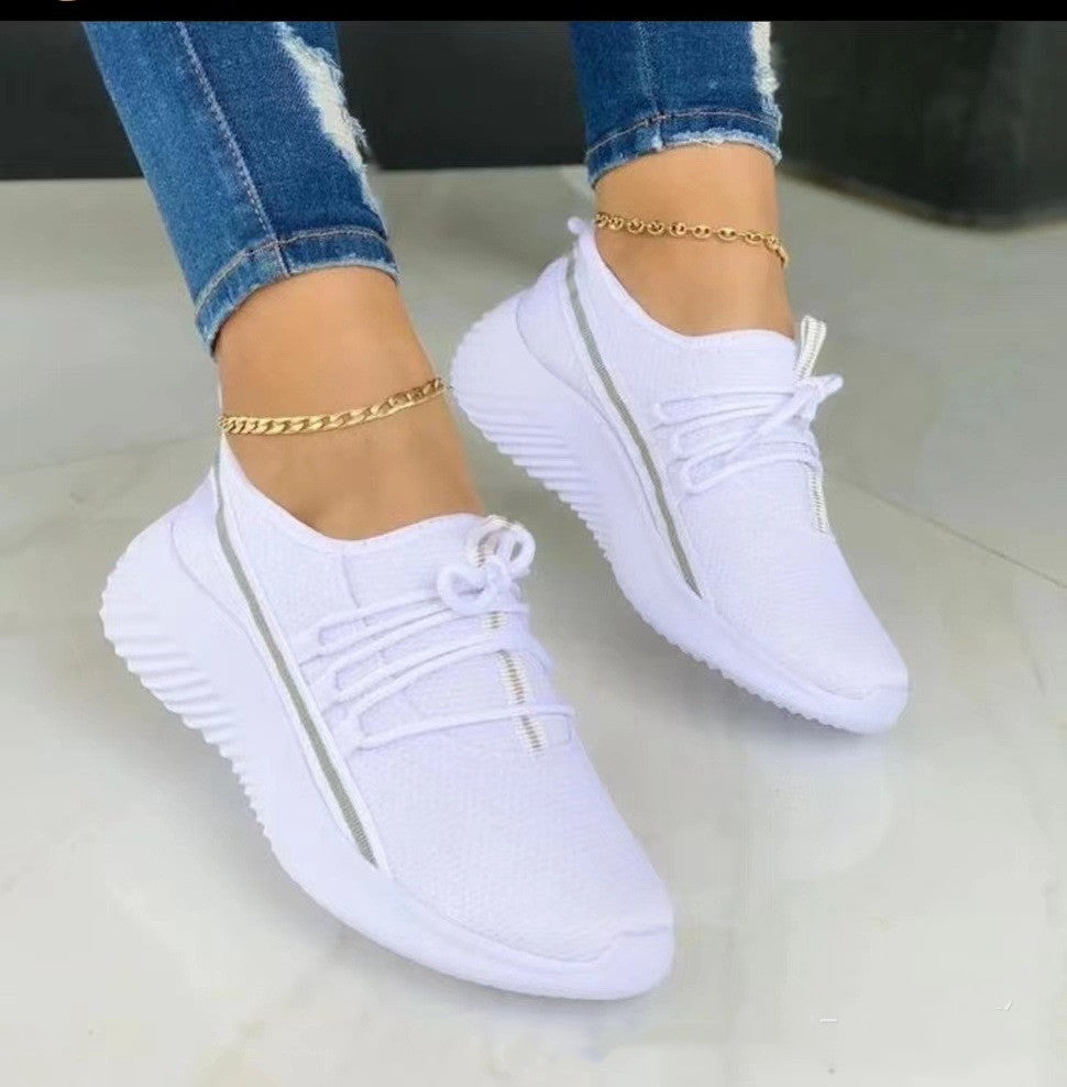 Viscose Mesh Round Toe Blue Everyday Lace Up Front Low Sneakers