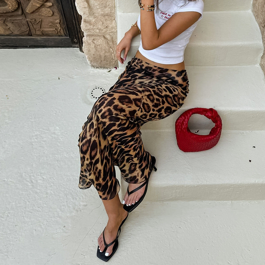 Retro Fashion Summer Classic Leopard Pattern Skirt