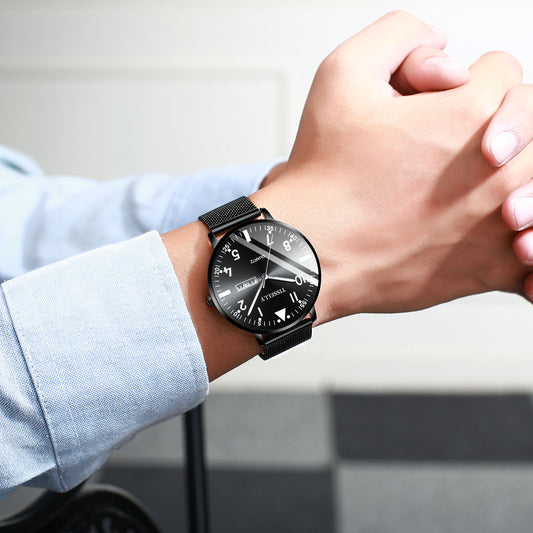 Herre Business Casual Stålbælte Quartz Ur