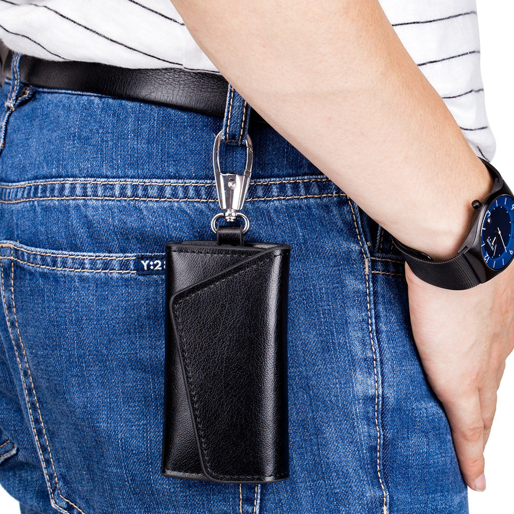 Fashionable Multifunctional Car Key Case Men's Leather