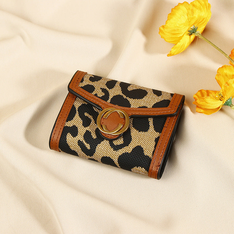 New Leopard Print Women's Wallet Multi-card-slot Coin Purse All-in-one Clutch Card Holder Female